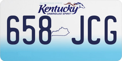 KY license plate 658JCG