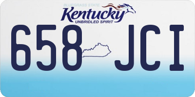 KY license plate 658JCI