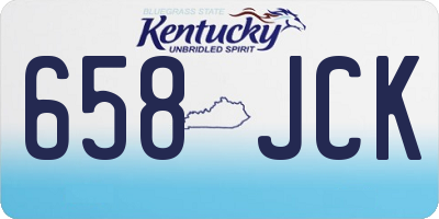 KY license plate 658JCK