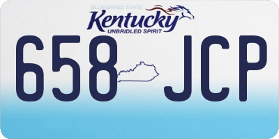 KY license plate 658JCP