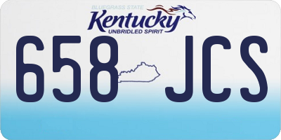 KY license plate 658JCS
