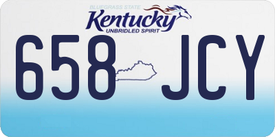 KY license plate 658JCY