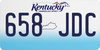 KY license plate 658JDC