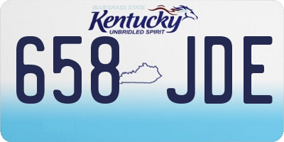KY license plate 658JDE