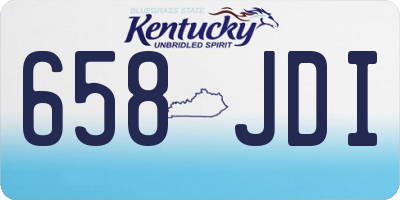 KY license plate 658JDI