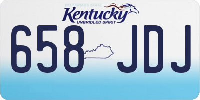 KY license plate 658JDJ
