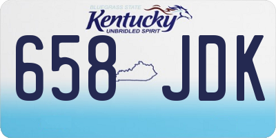KY license plate 658JDK
