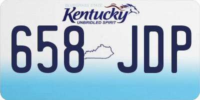 KY license plate 658JDP