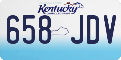 KY license plate 658JDV