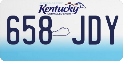 KY license plate 658JDY