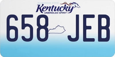 KY license plate 658JEB