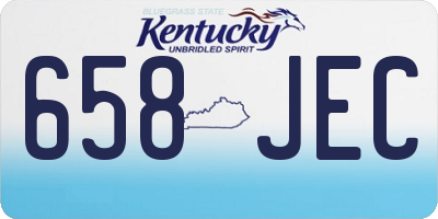 KY license plate 658JEC
