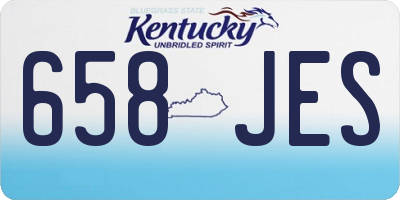 KY license plate 658JES