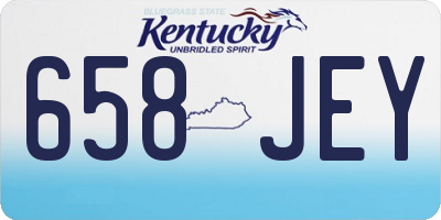 KY license plate 658JEY
