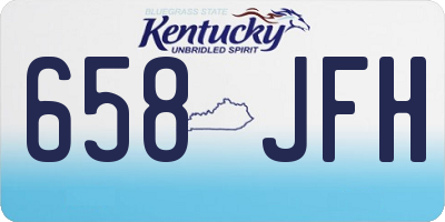 KY license plate 658JFH