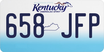 KY license plate 658JFP