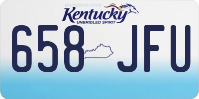 KY license plate 658JFU