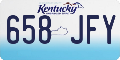 KY license plate 658JFY