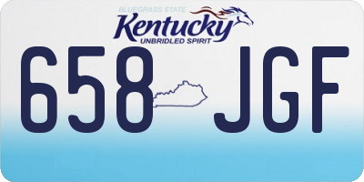 KY license plate 658JGF