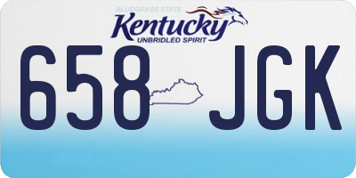 KY license plate 658JGK