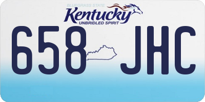 KY license plate 658JHC