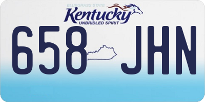KY license plate 658JHN