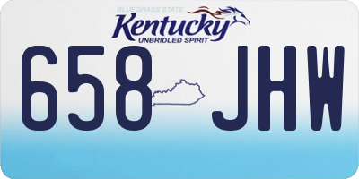 KY license plate 658JHW