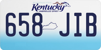 KY license plate 658JIB