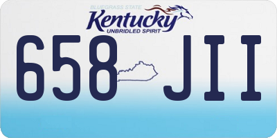 KY license plate 658JII