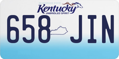 KY license plate 658JIN