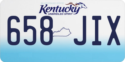 KY license plate 658JIX
