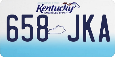 KY license plate 658JKA