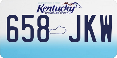 KY license plate 658JKW