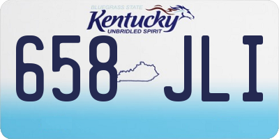 KY license plate 658JLI