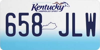 KY license plate 658JLW