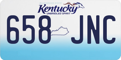 KY license plate 658JNC