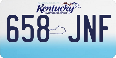 KY license plate 658JNF
