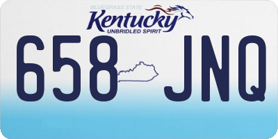 KY license plate 658JNQ