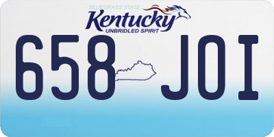 KY license plate 658JOI