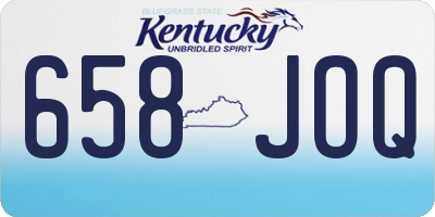 KY license plate 658JOQ