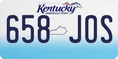 KY license plate 658JOS