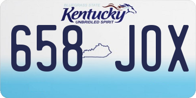 KY license plate 658JOX