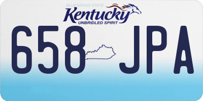 KY license plate 658JPA