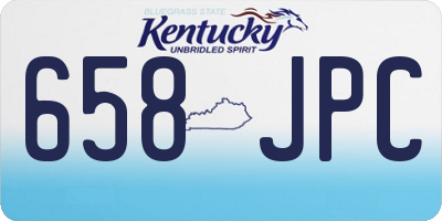 KY license plate 658JPC