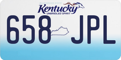 KY license plate 658JPL