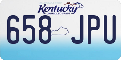 KY license plate 658JPU