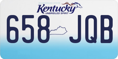 KY license plate 658JQB