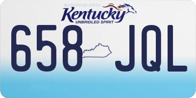 KY license plate 658JQL