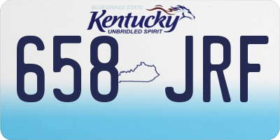 KY license plate 658JRF
