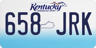KY license plate 658JRK